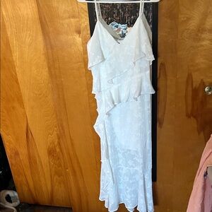 Elegant White Ruffle Dress